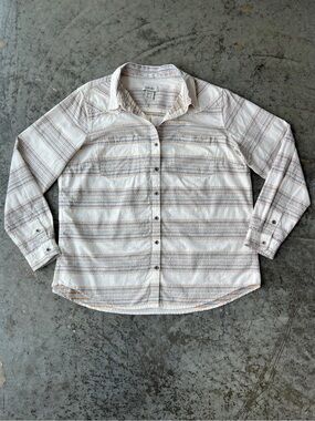 Ariat Billie Jean Striped Western Button Up Long Sleeve Shirt Women’s XL Relaxed